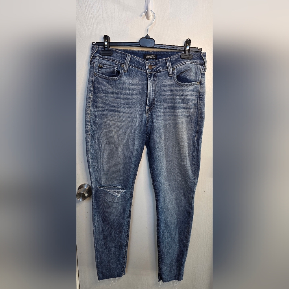 *2 For $40*True Religion Jennie Curvy Mid Rise Super Skinny Jeans W/ Distressing